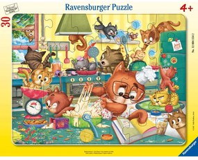 PUZZLE TIP RAMA HAOSUL PISICILOR 30 PIESE - RAVENSBURGER (RVSPC04154)