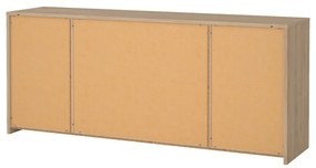 Comodă albă-în culoare naturală cu aspect de lemn de stejar 197x84x48 cm Next – Tvilum