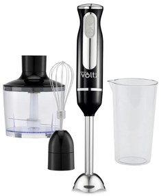 Resigilat: Set blender, tocator si mixer 3 in 1 Oliver Voltz OV51112KSC, 800W, Otel, 2 viteze, Turbo, Negru
