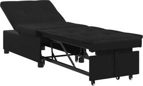 vidaXL Canapea extensibilă Negru 194 x 67 x 82 cm Microfibră
