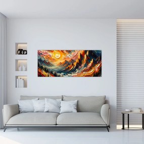 Tablou - Munte acoperit de soare (120x50 cm)