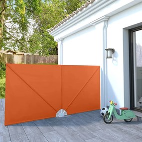 vidaXL Copertină laterală pliabilă de terasă, cărămiziu, 300x150 cm