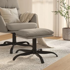 vidaXL Taburet, gri deschis, 60x60x36 cm, catifea