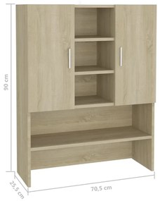 Dulap masina de spalat, stejar sonoma, 70,5x25,5x90 cm Stejar sonoma