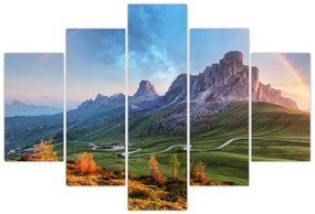 Tablou cu curcupeu deasupra stâncilor (150x105 cm)
