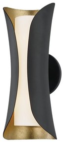 Aplica de perete design modern JOSIE nergu/foita aurie