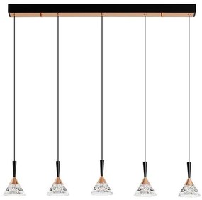 Lustra cu 5 pendule LED design modern PALUZ