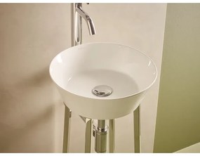 Bathco 4086 - Lavoar VOLTA pe blat Ø 35 cm, porțelan/alb