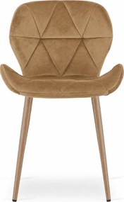 Scaun de sufragerie MANGO VELVET, maro deschis