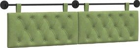 vidaXL Cap de pat suspendat Verde deschis 170 x 55 x 7 cm Catifea