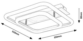 Rabalux 6996 - Plafonieră LED FANDRAL LED/33W/230V