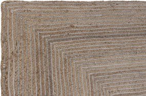 Covor din lână și iută împletit manual, maro natural, 200 x 290 cm, 2200 GSM, „Wool Jute Carpet Natural"