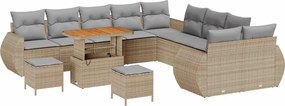 vidaXL Set de canapele pentru grădină Manual 13 pcs bej și gri deschis