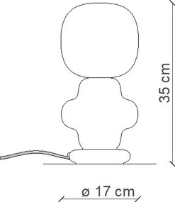 Veioza din ceramica design italian realizata manual Copacabana