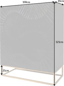 Dulap din lemn Scorpion 120cm Mango, negru