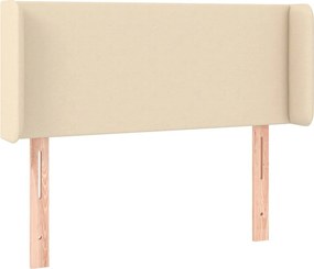vidaXL Tăblie de pat cu aripioare crem 93x16x78/88 cm textil