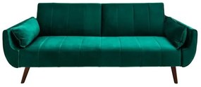 Canapea extensibila Divani cu tapiterie din catifea, verde