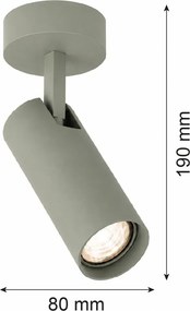 Spot aplicat directionabil cu bec GU10 Linca verde