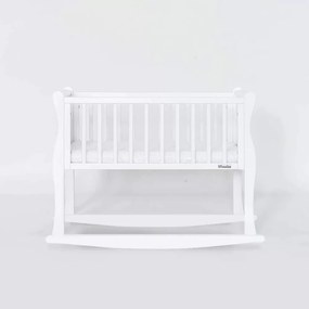 Patut balansoar, co-sleeping din lemn, Noble Alb 90 x 40 cm