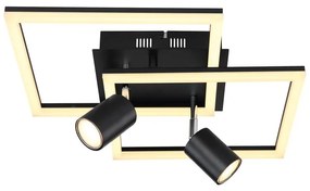 Plafoniera LED design indistrial Danny negru 42x42cm