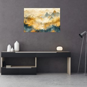 Tablou - Munți, acuarelă (90x60 cm)