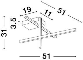 Plafoniera LED stil modern minimalist ANTAMA