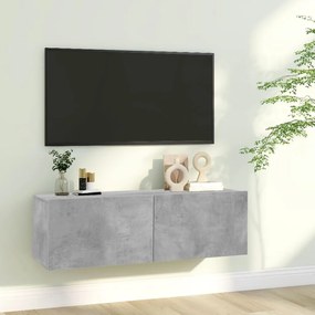 801485 vidaXL Comodă TV, gri beton, 100 x 30 x 30 cm, PAL