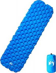 vidaXL Saltea gonflabilă de camping, 1 persoană, albastru, 190x58x6 cm