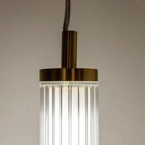 Lustra LED smart cu telecomanda COMO alama periata