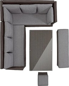 Set mobilier de grădină Avenberg CORSICA, maro/gri