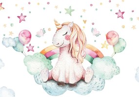 Fototapet - Unicorn și norii (254x184 cm)