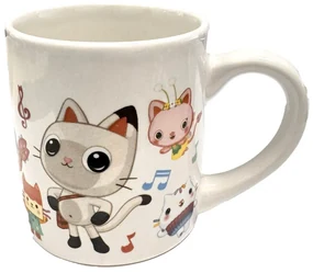 Gabby's Dollhouse Music cană din porțelan 235 ml (8 oz) în cutie de cadou