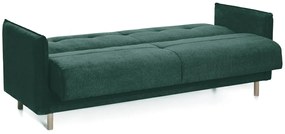 Canapea Extensibilă 3 locuri STONE, cu ladă de depozitare, 210x70x98 cm, Aston-Verde