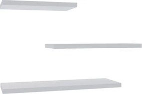Set 3 etajere de perete Leilara din PAL melaminat, alb