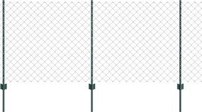 vidaXL Gard cu Stâlp Verde 1 x 25 m Oțel