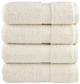 vidaXL Prosoape oaspeți premium SOLUND 4 buc. crem 30x50 cm 600 gsm
