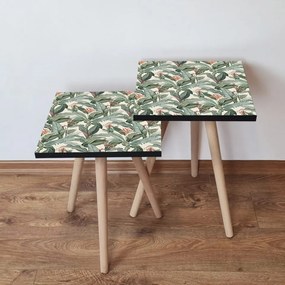 Set 2 Masute Auxiliare 2SHP200, MDF, Verde