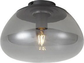 Plafonieră de design Gunmetal cu sticlă fumurie - Giselle