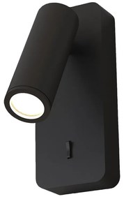 Aplica de perete cu reader Mini GU10 NOTTE negru