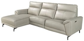 Coltar LUX design italian, Functia Relax, Sezlong Stanga, Cowhide gri