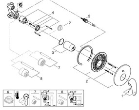 GROHE SWIFT 24336001 - Baterie pentru cadă DN 15, crom lucios