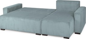 Canapea extensibila cu colt bilateral Culoare Albastru Deschis, SMART