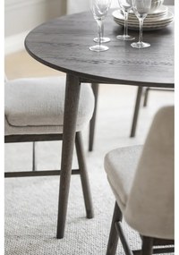 Masă de dining maro închis rotundă extensibilă din lemn masiv de stejar ø 120 cm Tyler – Rowico