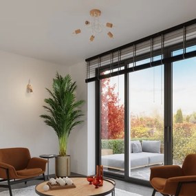 Lampă de perete Sollux SL.1473 EMBER 1xE27/15W/230V alb/bej/fag