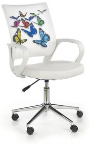 Scaun Birou Ibis Butterfly Piele Ecologica Alb