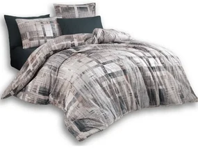 BedTex Lenjerie de pat din bumbac Alvaro gri, 220x 200 cm, 2 bucăți 70 x 90 cm