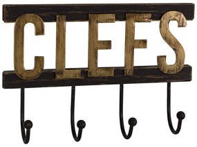 Cuier pentru chei de montat pe perete din lemn – Antic Line