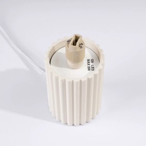 Veioză crem cu abajur din sticlă (înălțime 19 cm) Orbital – Sollux