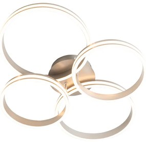 Plafoniera din oțel cu LED inclus, cu dimmer pe 3 trepte, 4 lumini - Navara