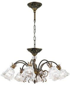 Candelabru cristal design lux LA BOHEME D-72cm 8L old patina